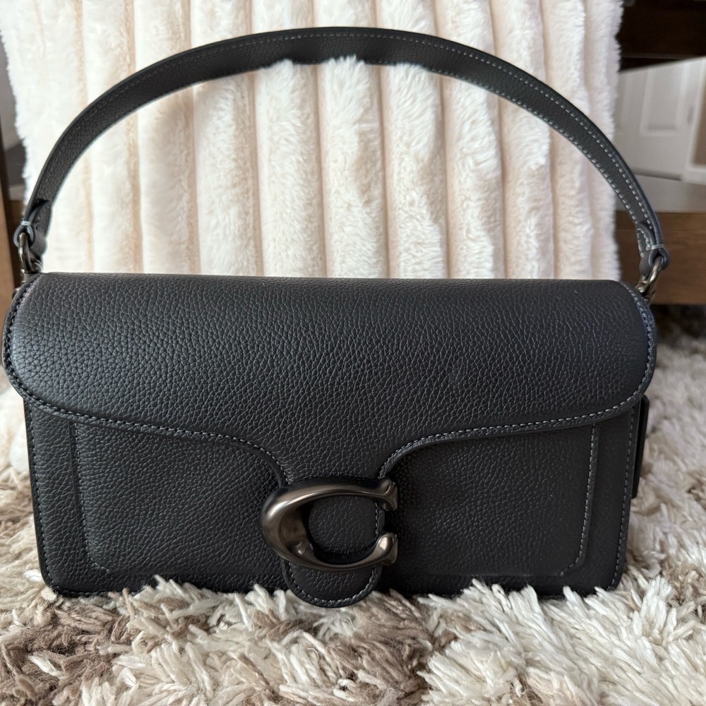 Coach Black Leather Shoulder Bag- Tabby 26